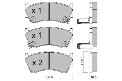 Комплект тормозных колодок AISIN BPNI-1012